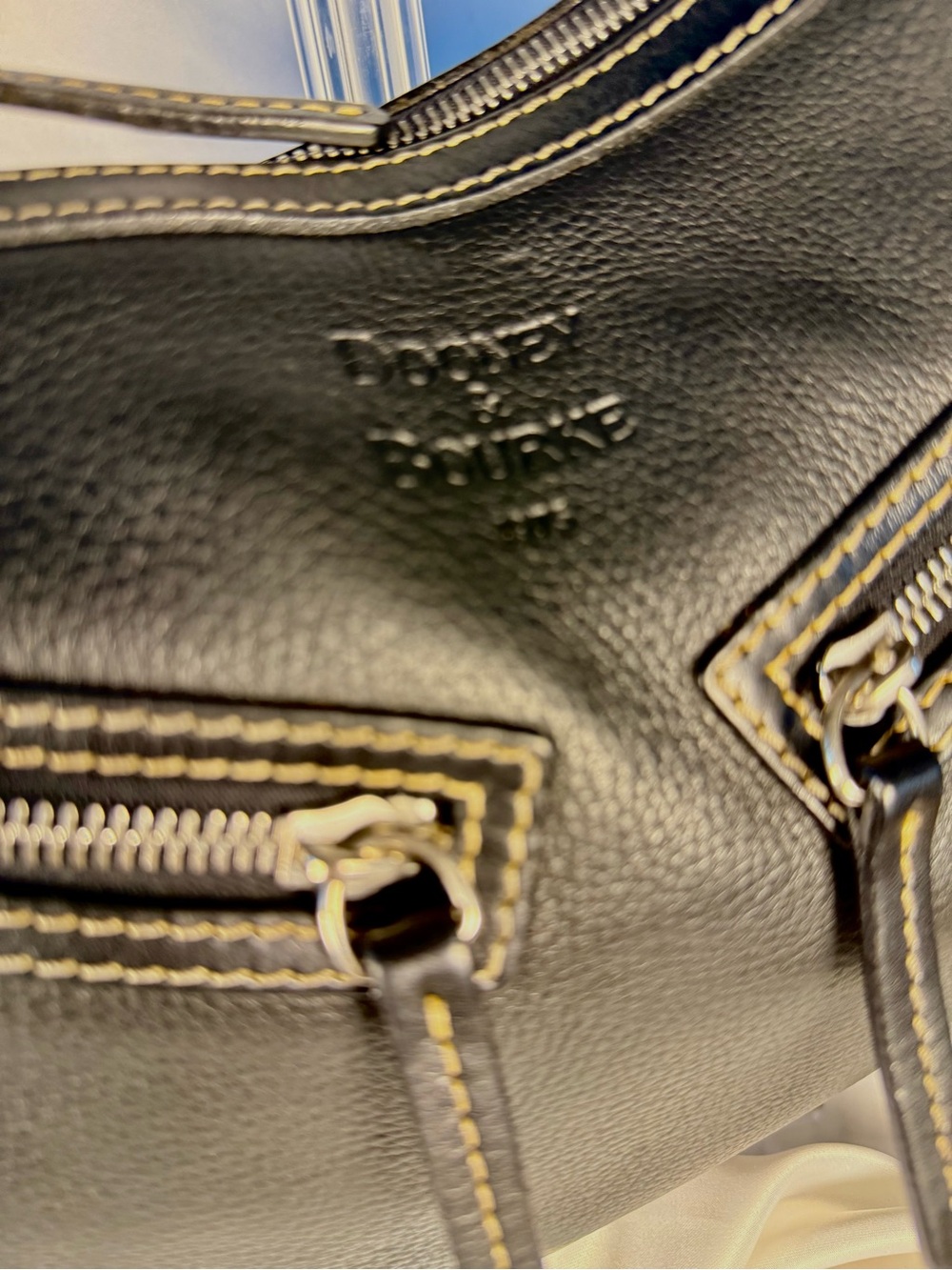 Dooney & Bourke Dillen Black Pebbled Leather Hobo Bag